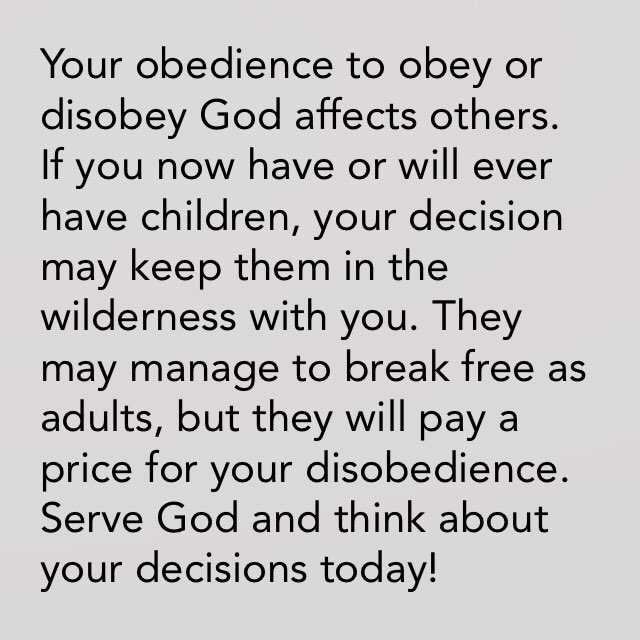 Think about your decisions today!