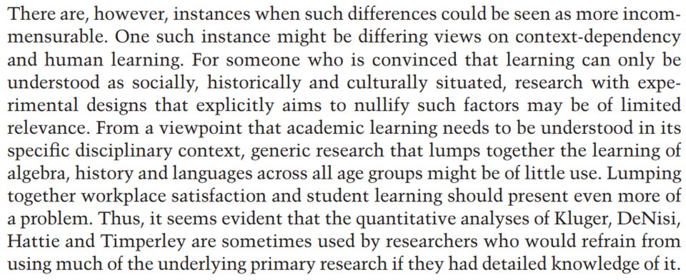 4) Ekecrantz also highlights how this means we rely on very old studies - often drawing on research traditions we might not sympathise with...