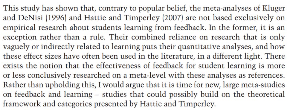 6) Time for a rethink about the power of feedback...