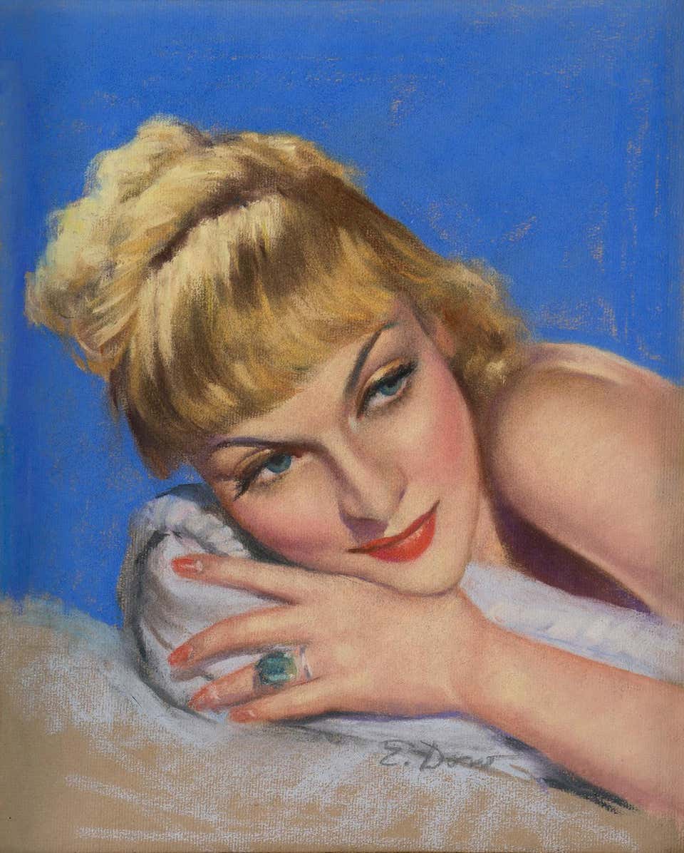 Carole Lombard in a Paramount Pictures publicity shot by Eugene Robert Richee, 1933And a portrait in pastels by Ed Dow, 1933
