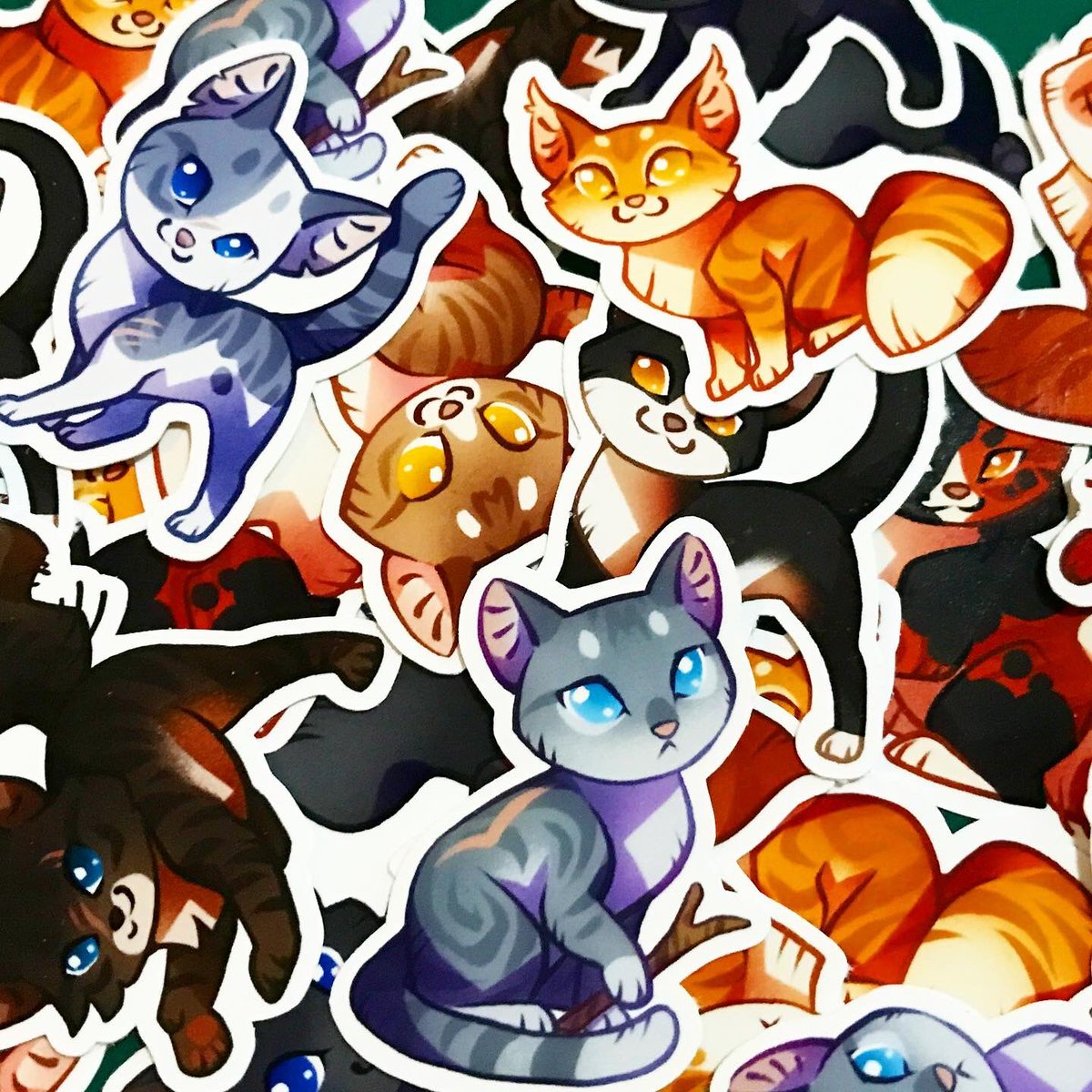 Cute Warrior Cats Sticker set