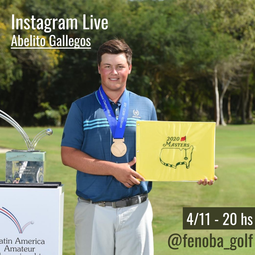 FENOBA (@fenoba_golf) on Twitter photo Mañana 20 horas Instagram Live con Abelito Gallegos a una semana de jugar <a href="/TheMasters/">The Masters</a>
Lo podrán ver en Instagram.com/FENOBA_Golf Mañana 20 horas Instagram Live con Abelito Gallegos a una semana de jugar <a href="/TheMasters/">The Masters</a>
Lo podrán ver en Instagram.com/FENOBA_Golf
