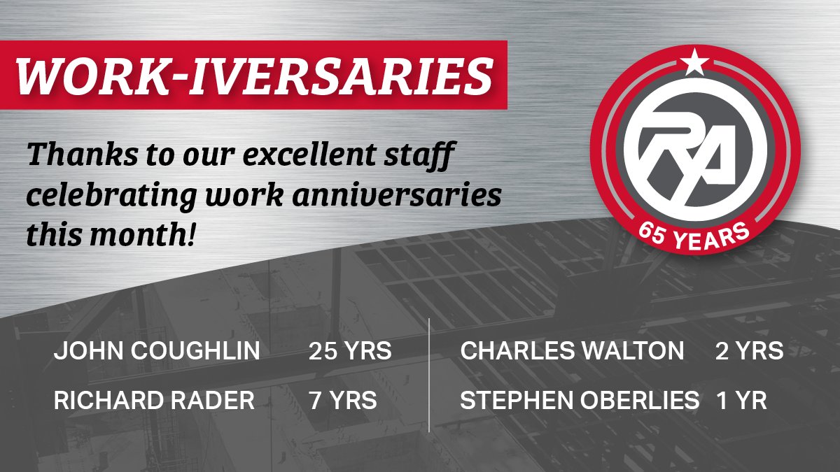 RACContractors's tweet photo. Thank you for being an essential part of our success. #dedication #workanniversary #longevity #RACProud #royandersoncorp #tutorperini #construction https://t.co/ErUlHqvWoC