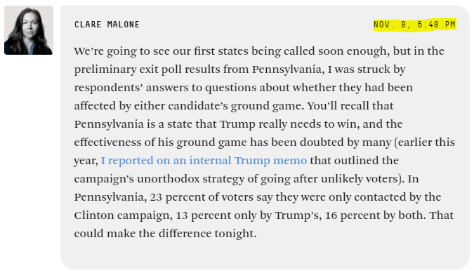 prelim PA exit poll commentary ~7pm