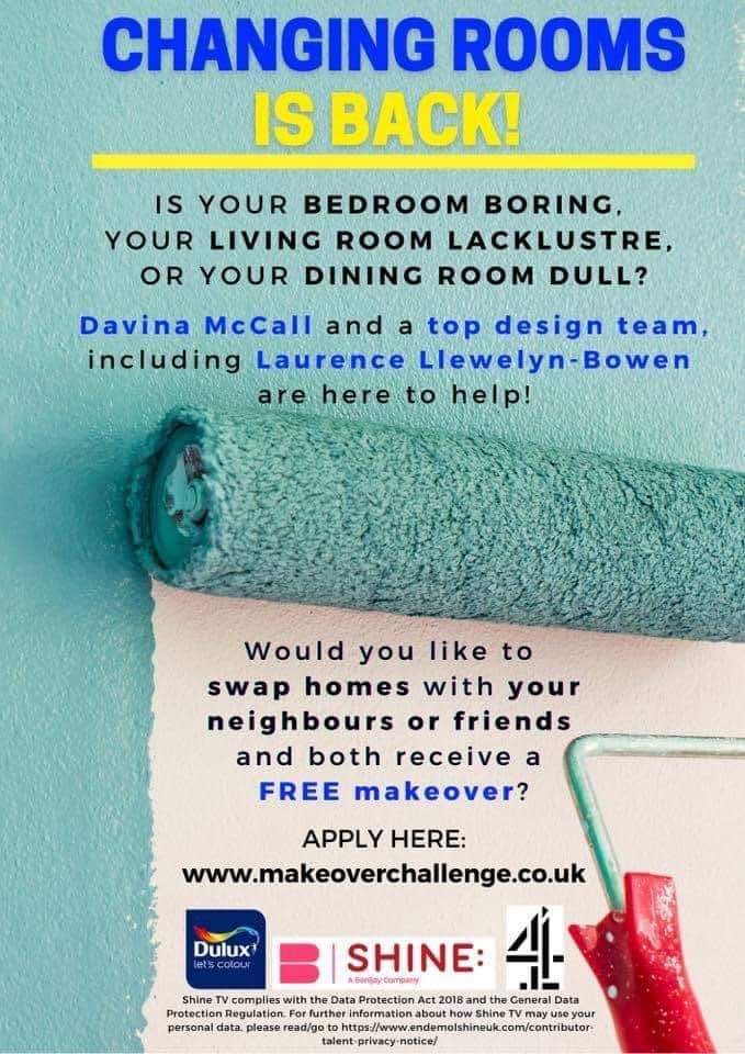 The_CastingCrew's tweet photo. / #CASTINGCALL /
#ChangingRooms is back! ๐จ๐๏ธ
Boring #bedroom? ๐๏ธ Lacklustre #livingroom? ๐๏ธ Dull #diningroom? ๐ฝ๏ธ @ThisisDavina & #laurencellewelynbowen are here to help
๐ https://t.co/0R9BfFk8mf
#channel4 #shine #davinamcall #interiordesign #homedecor #home #thecastingcrew https://t.co/d0cDtWgUDS