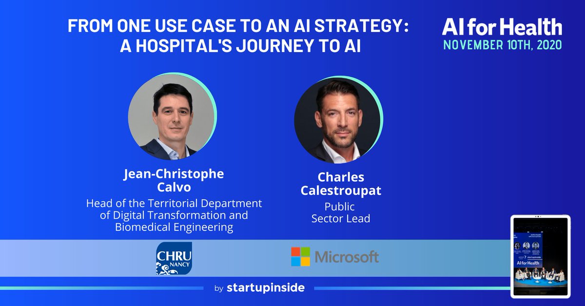 experiencesbiz's tweet photo. #AIForHealth 📢 CHU de Nancy : le retour d'expérience d’un hôpital sur sa stratégie IA ! Rejoignez @CCALESTROUPAT &amp; @JchristophCALVO pour en savoir plus sur ce cas d’usage concret de l’IA dans le secteur de la santé 👇