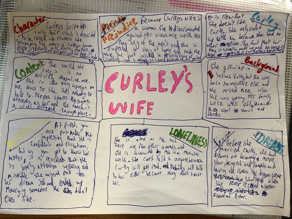 what is curleys wifes dream