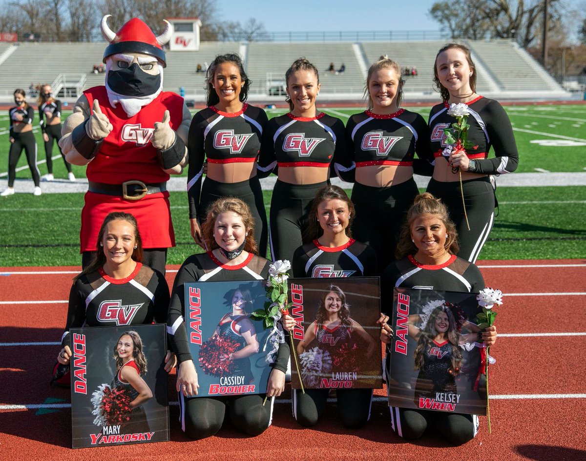 VikingAthletics's tweet photo. This past Saturday we celebrated the senior class for football, cheer, and dance! Thank you to all of the student-athletes who have left their mark at Grand View! #VikingForLife https://t.co/hp7wuQKbOF