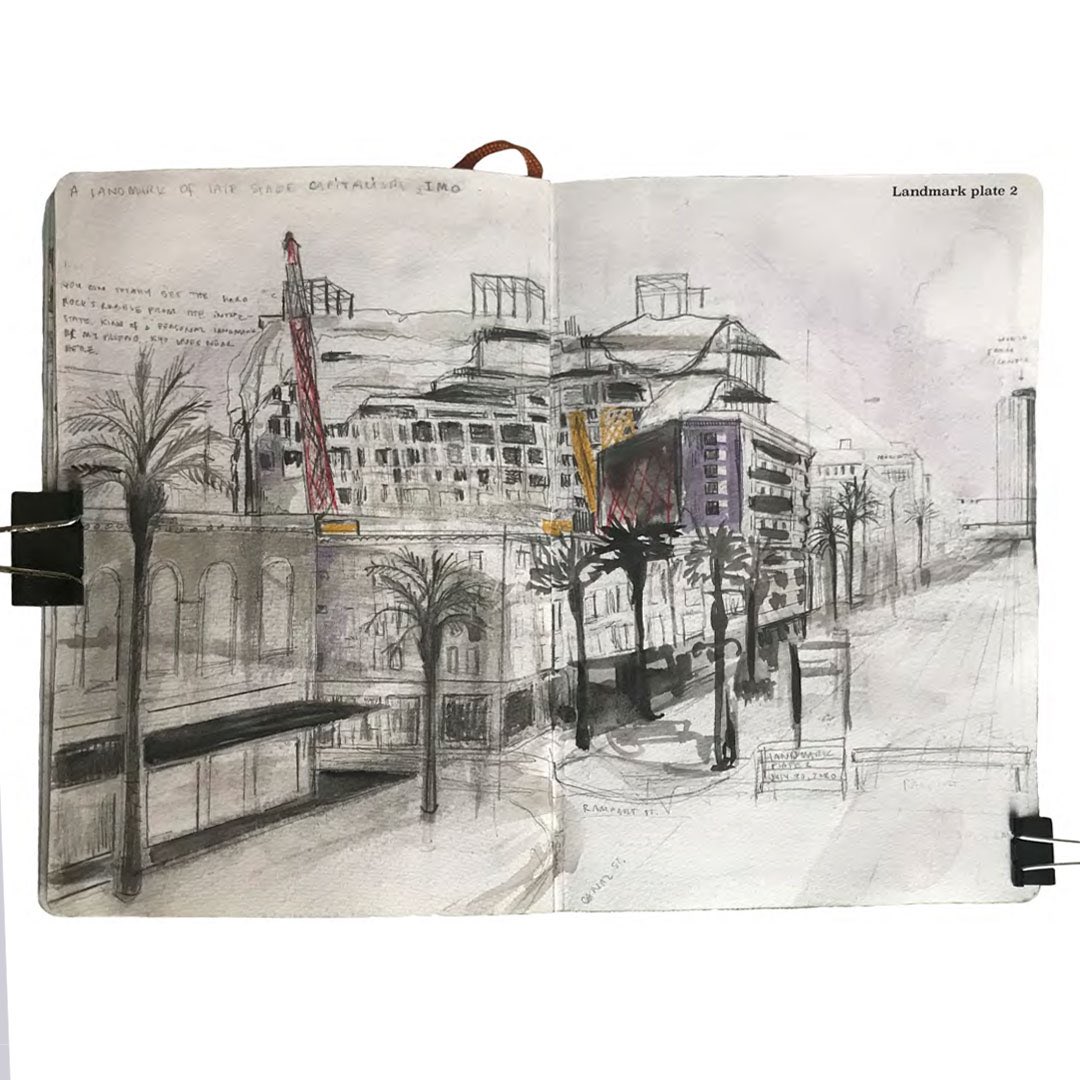 TulaneArch's tweet photo. #OnExhibit: Freehand Drawing + Observation (ARCH 4932/6932), led by #TulaneArch Prof. Andrew Liles @amlilesarchitect, AIA, in Summer 2020.
9 students. 6 cities. 4 countries.
This course articulates the power of in situ sketching for recording both the logos and pathos of place. https://t.co/n9QvrwMSz9