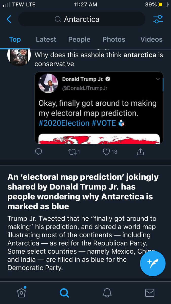 thekentdean's tweet photo. @DonaldJTrumpJr @Twitter can’t even tell the difference between red and blue... and they’re the one’s censoring “misinformation” please https://t.co/3DZl4GB9wy
