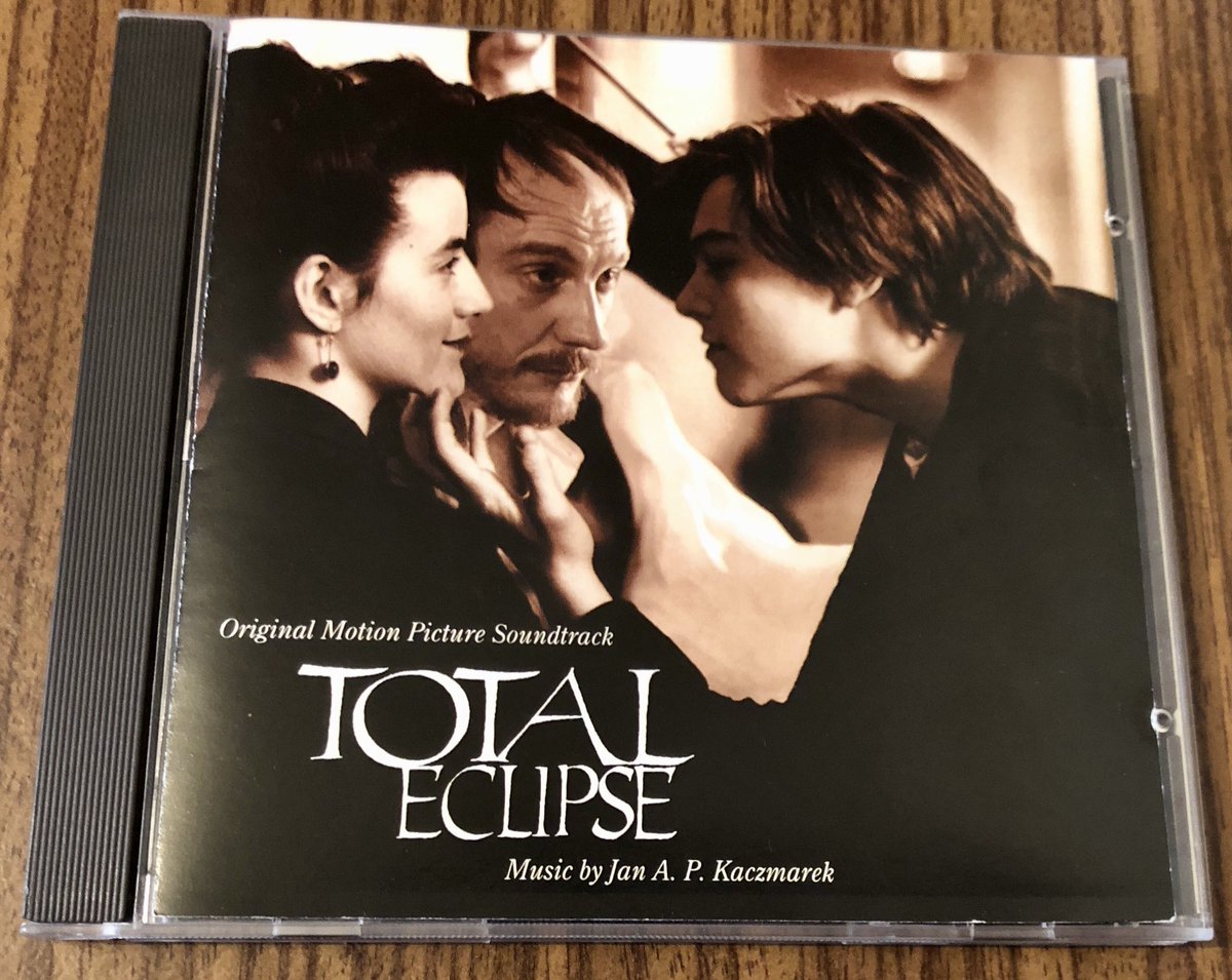 Happy 2️⃣5️⃣th Anniversary #TotalEclipse 🎂 It’s today! A great movie directed by #AgnieszkaHolland with #LeonardoDiCaprio <a href="/LeoDiCaprio/">Leonardo DiCaprio</a> &amp; #DavidThewlis 🎥 It also contains an amazing score by #JanAPKaczmarek <a href="/JanAPKaczmarek/">Jan A.P. Kaczmarek</a> 🎼 CD was released by <a href="/SonySoundtracks/">Sony Music Soundtracks</a> <a href="/sony_classical/">Sony Classical</a> 💿