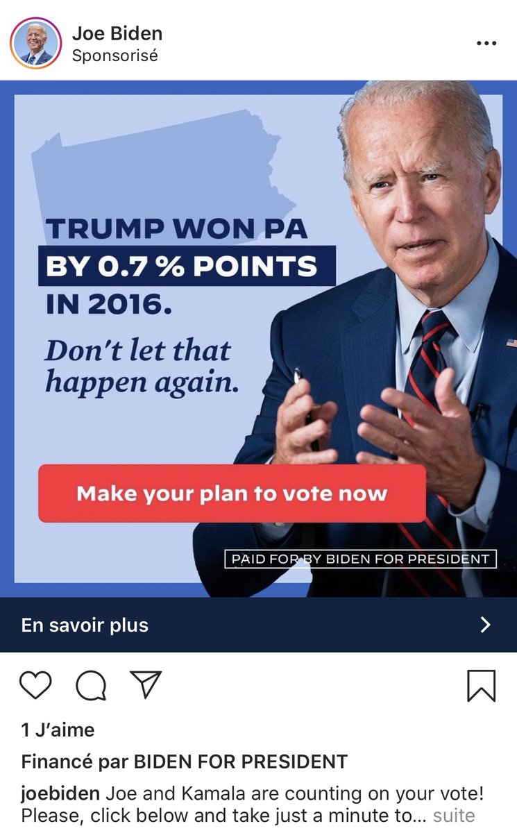 NadiaYonker's tweet photo. THREAD: #USElection 
Political ads I’ve been exposed to every day on social media since September 25th 👇🏾

#PresidentialElection2020  #PresidentialDebate2020 #Elections2020  #Politicalads #Biden #Trump #bidenharris #Debates2020 #TrumpPence2020 https://t.co/xk4eIB9K4c