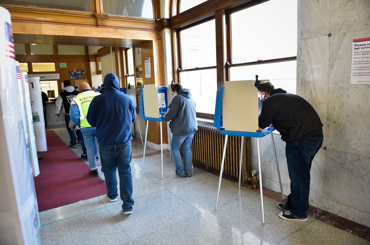 Inside, voters are also allowed the the traditional voting option. #mtpol  #mtnews  #mtvotes