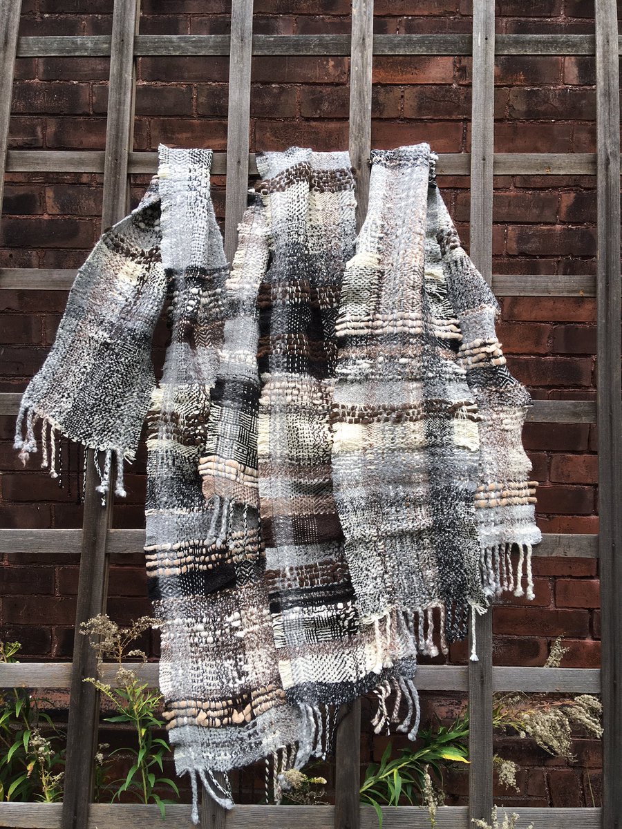 uppercanadaweav's tweet photo. Just a few of the @OldMillAlpacas scarves which will be available next week at their farm store just outside of Colborne, Ontario. 
These super soft scarves are hand woven with undyed local alpaca in a variety of patterns and textures. https://t.co/FqHEqUbKOL