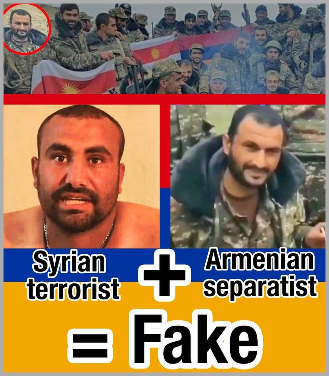 DevelopKarabakh's tweet photo. Another deep fake produced by #Armenia. The guy interviewed as “Syrian terrorist” fighting alongside #Azerbaijan is the same guy from PKK fighting on the #Armenian side.

#ArmenianTerrorism #TerroristsInArmenianArmy #DontBelieveArmenia https://t.co/EODVdNBFn6