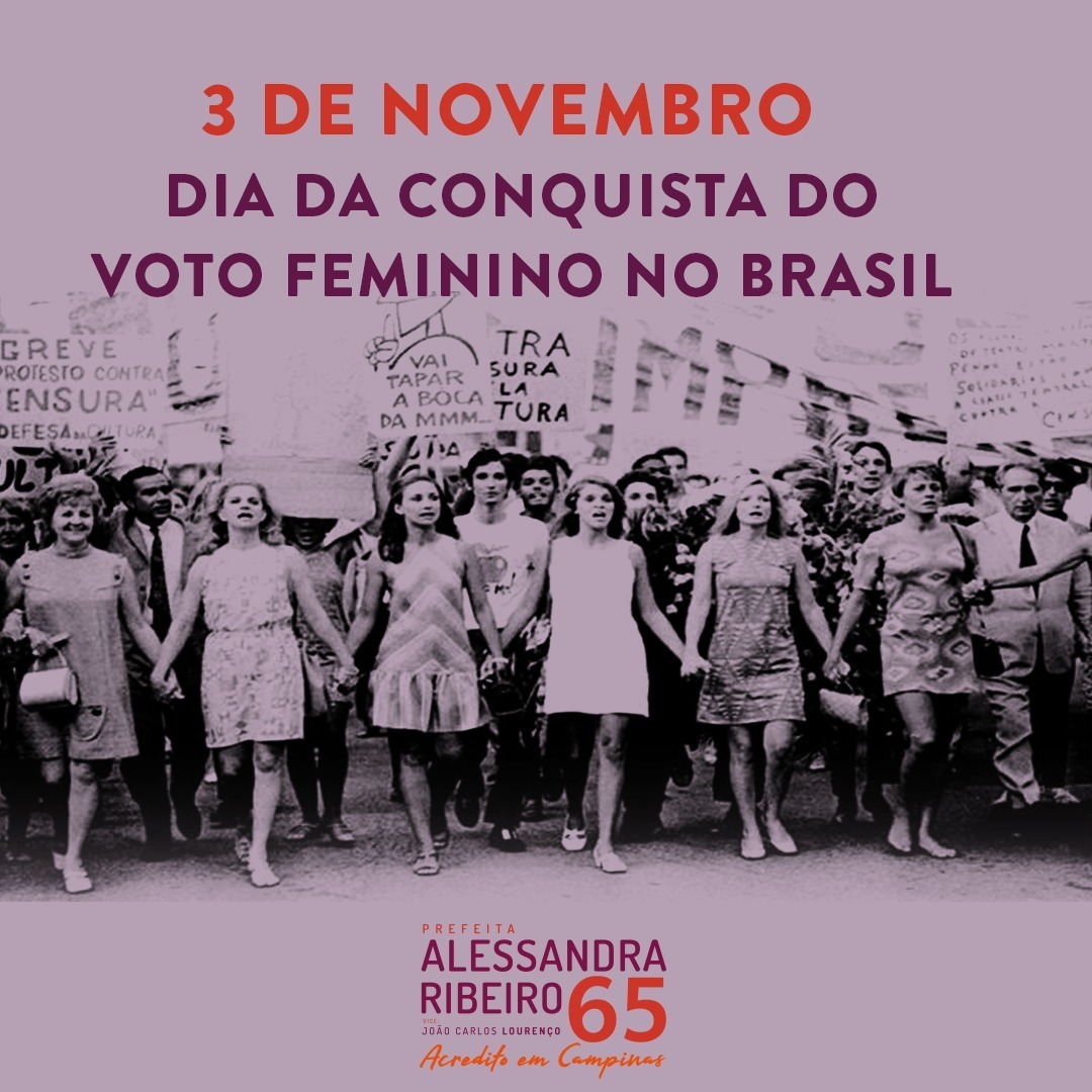 aleribeirocps's tweet photo. O dia 3 de novembro marca 90 anos do voto feminino no Brasil. Maioria da população, em Campinas, jamais uma prefeita foi eleita diretamente pelo voto em seus 246 anos. A chance de mudar aparece com a candidatura de Alessandra Ribeiro 65 para prefeita.🙋🏿
#AlessandraRibeiro65 https://t.co/9OBzKcPi3f