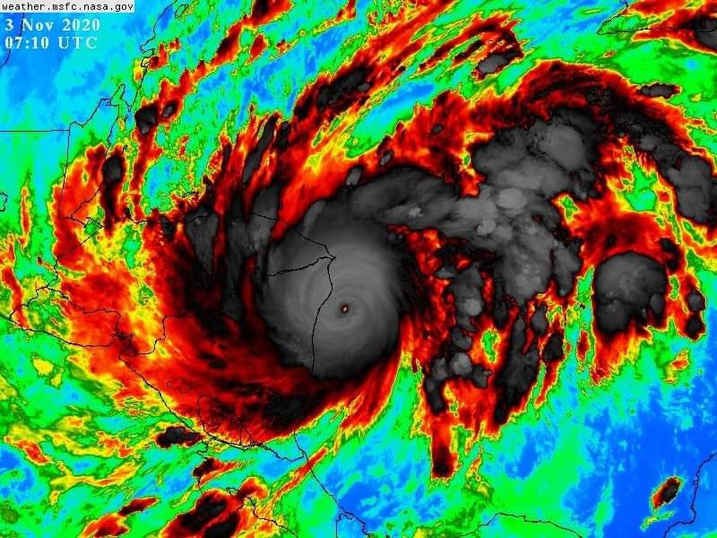 mfespinosaEC's tweet photo. #HuracanEta is devastating the #Caribbean coasts of #Nicaragua and #Honduras. It has displaced thousands of people and destroyed their livelihoods. It is #URGENT to act against #ClimateChange with differentiated responsibilities and comply with the #ParisAgreement! https://t.co/V8sUiUIoHM