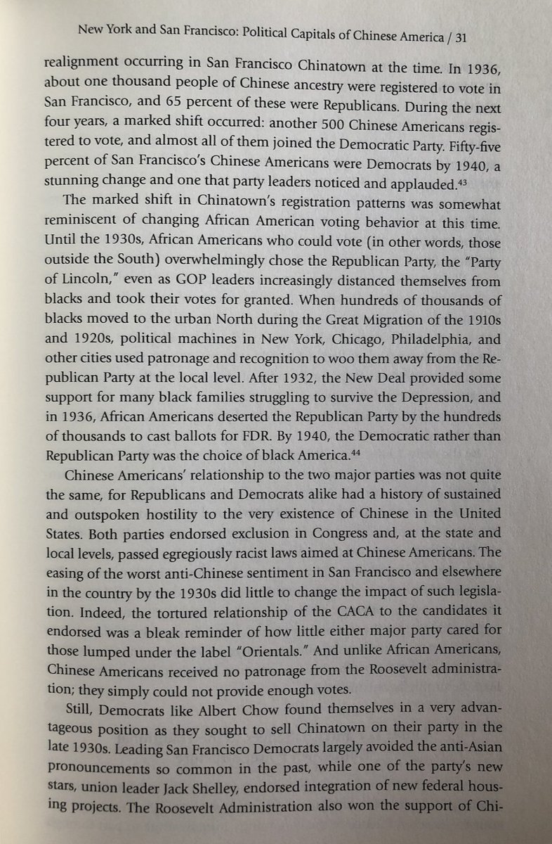 The New Deal spurred a political realignment in San Francisco’s Chinatown towards Democratic Party—akin to the shift among African American voters (see  @BrooksProf BETWEEN MAO + MCCARTHY)