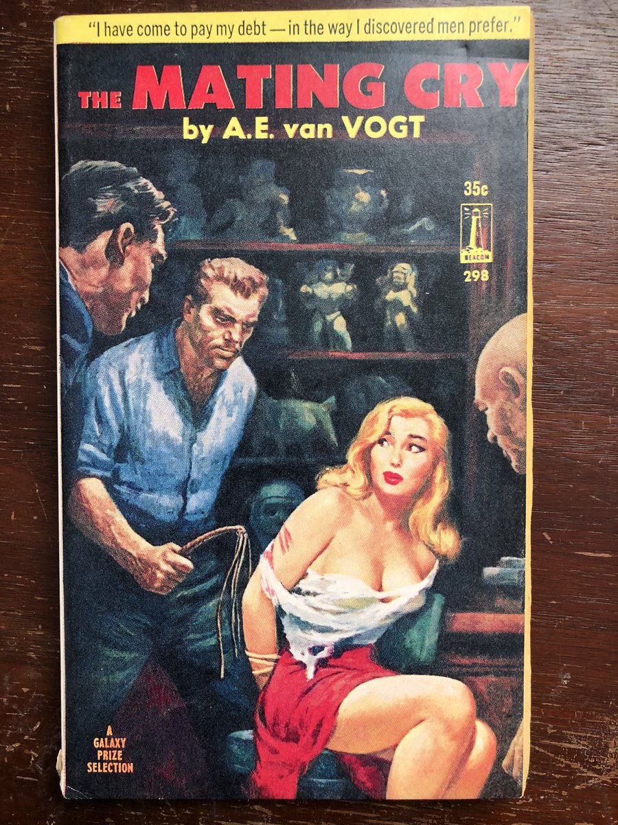 Some of the covers really de-emphasized the sf and emphasized the sleaze—especially of the man-threatening-helpless-woman variety.