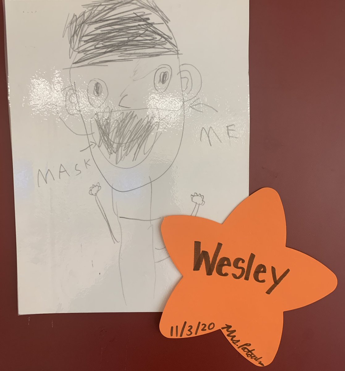 MrsPatouhas's tweet photo. Yay, Wesley! Secret Star Student of the day! ⭐️ https://t.co/kVqdEuPZjB