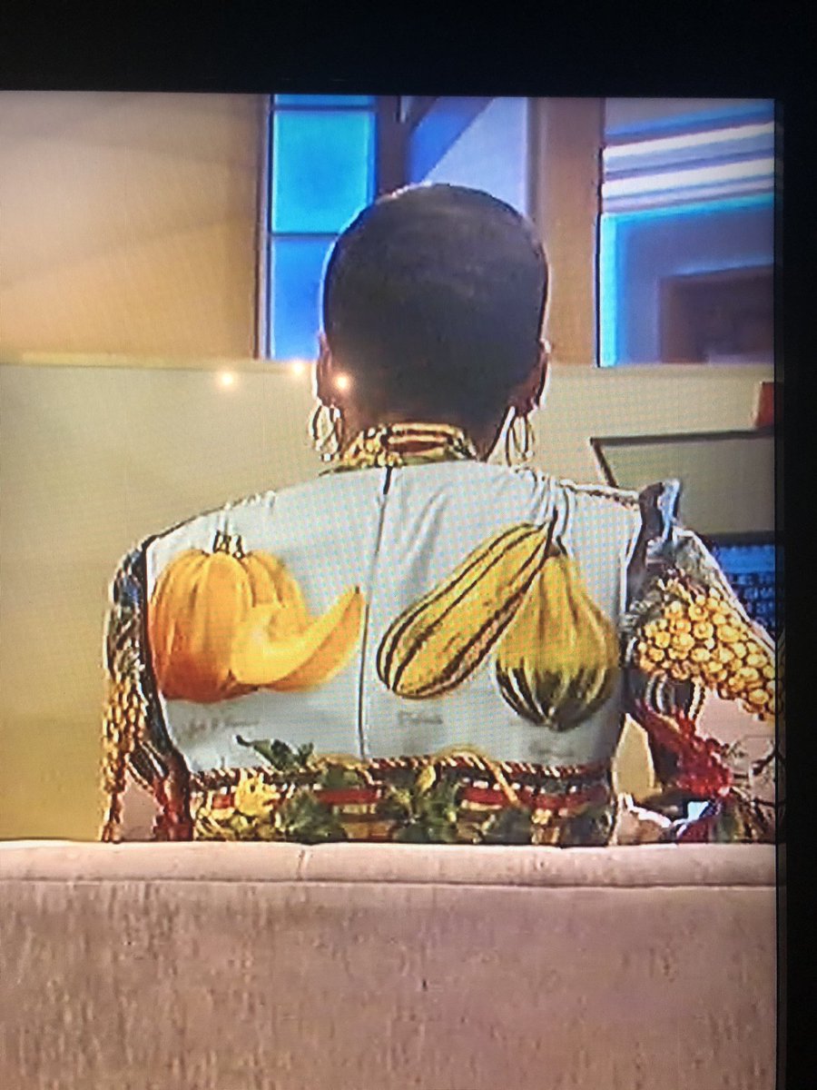 Trying to look for beauty and good in the world today and have mostly settled on <a href="/tamronhall/">Tamron Hall</a>’s phenomenal vegetable dress.