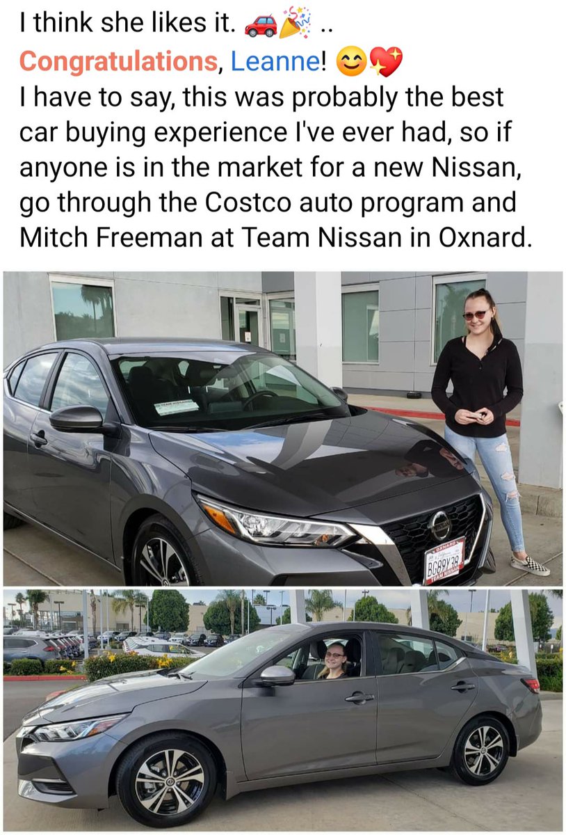 TeamNissanCA's tweet photo. Itβs great seeing such happy faces!! #teamnissanofoxnard #Congratulations #newcar #happycustomers #costcoautoprogram https://t.co/U6treQCg2a