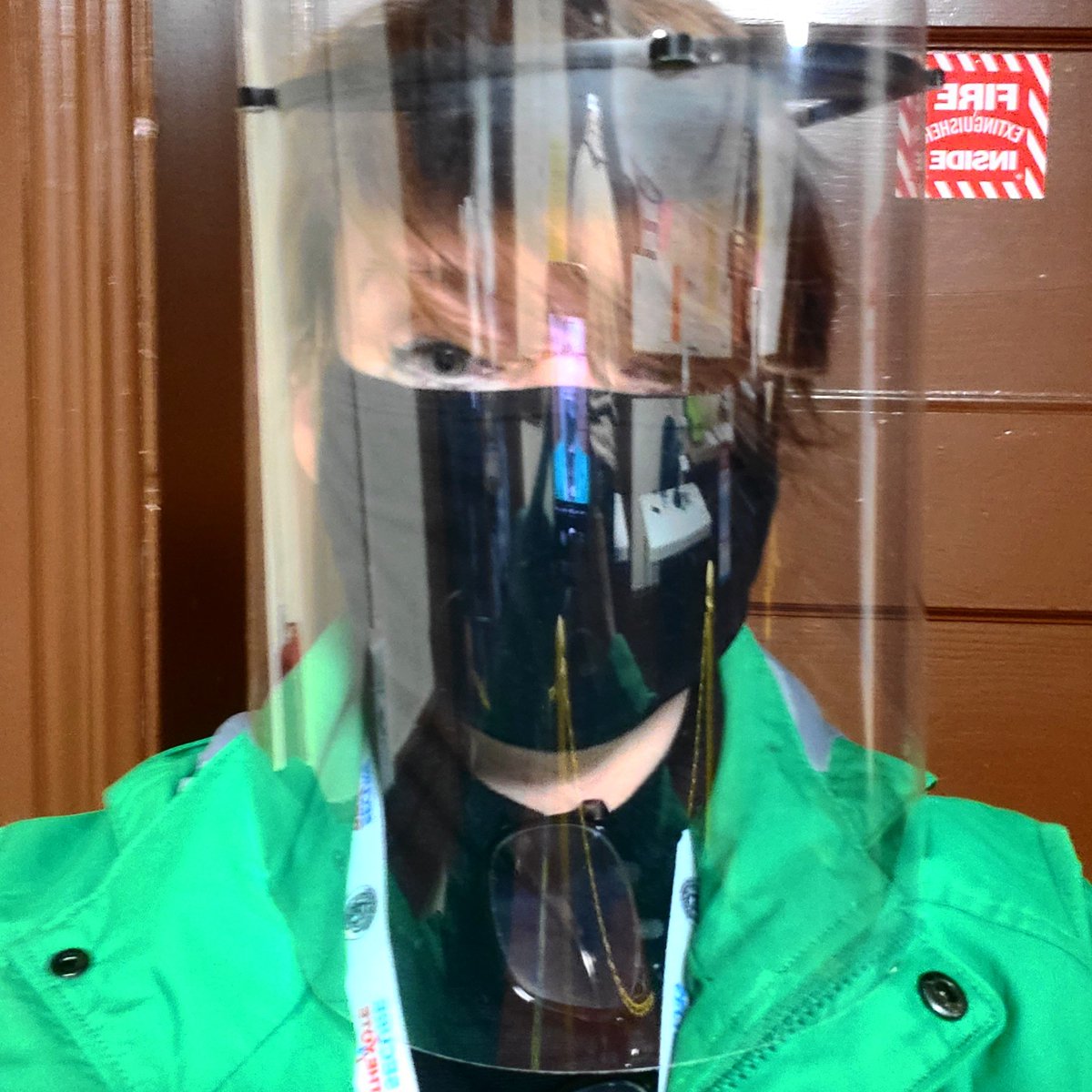 KimbrlyKrautter's tweet photo. My streetwise version of a tyvex suit to work the polls in #JasperCountyGa. GREAT NEWS! Over 7300/9000 reg voters here early voted. Also GOOD NEWS - 90% of voters and staff are wearing masks and gloves today. #JasperProud https://t.co/mu0fY4R09X