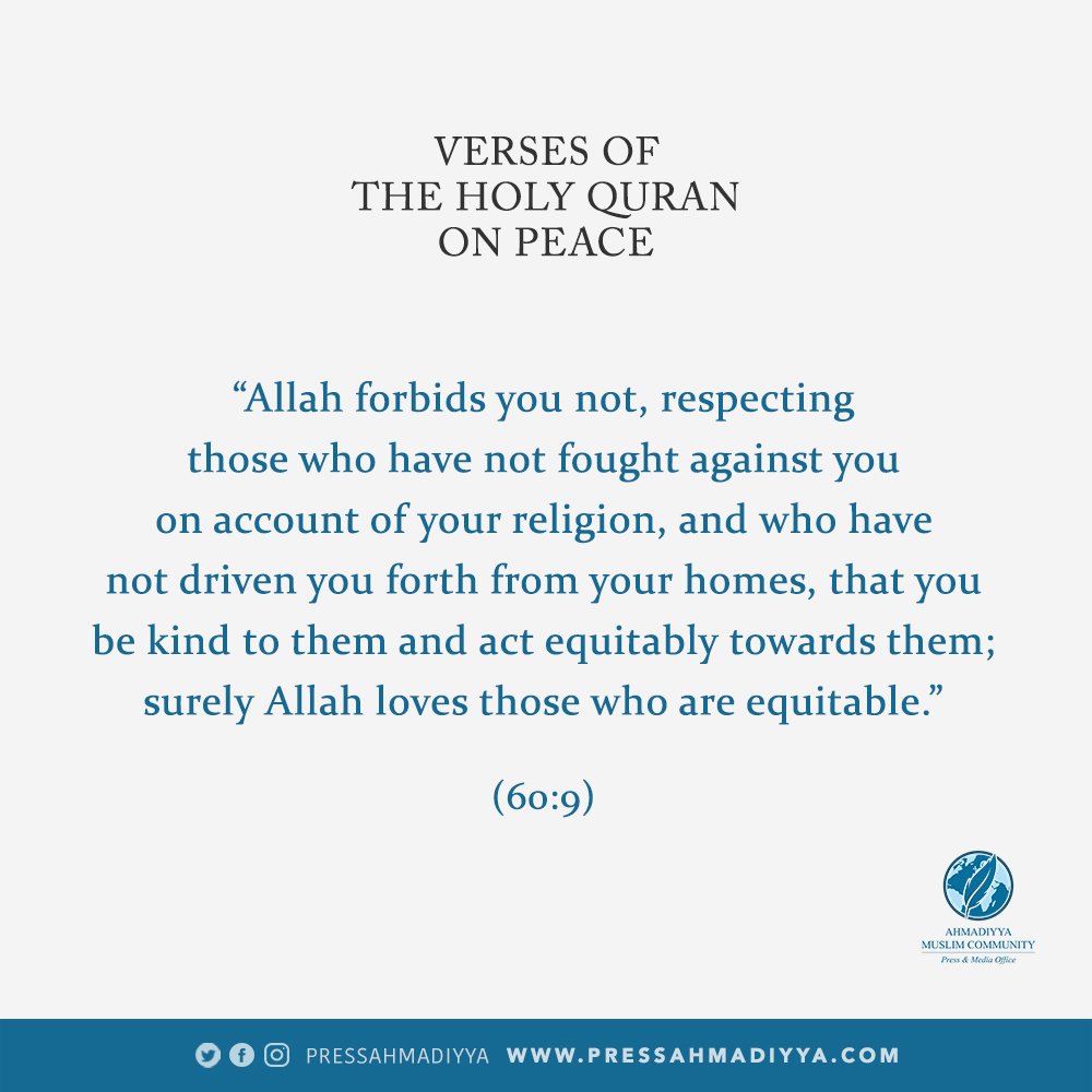 Muslims are instructed to treat non-Muslims with kindness: