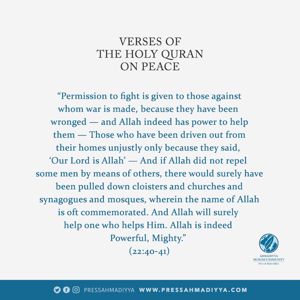 Fighting is only permitted in extreme circumstances for upholding freedom of religion for all and to help the oppressed and for self-defense: