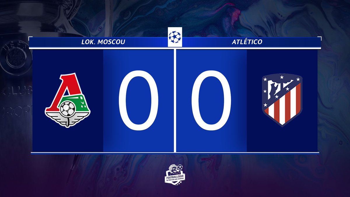 Footballogue's tweet photo. [#UCL] LOK. MOSCOU🇷🇺 0-0 🇪🇸ATLÉTICO

⏱ C’EST PARTI !

#LOKATM https://t.co/Pk70ZQwdaY