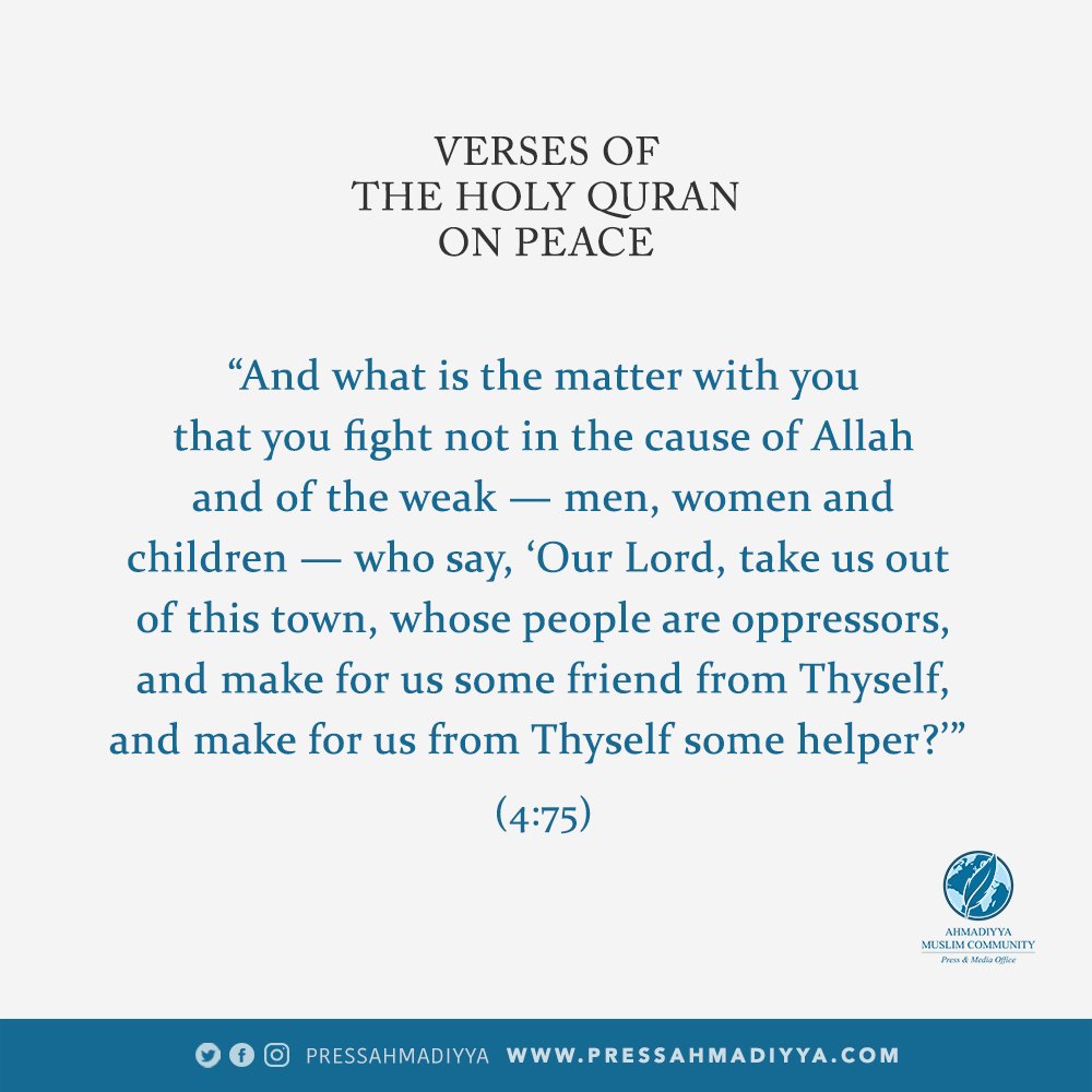 Fighting is only permitted in extreme circumstances for upholding freedom of religion for all and to help the oppressed and for self-defense: