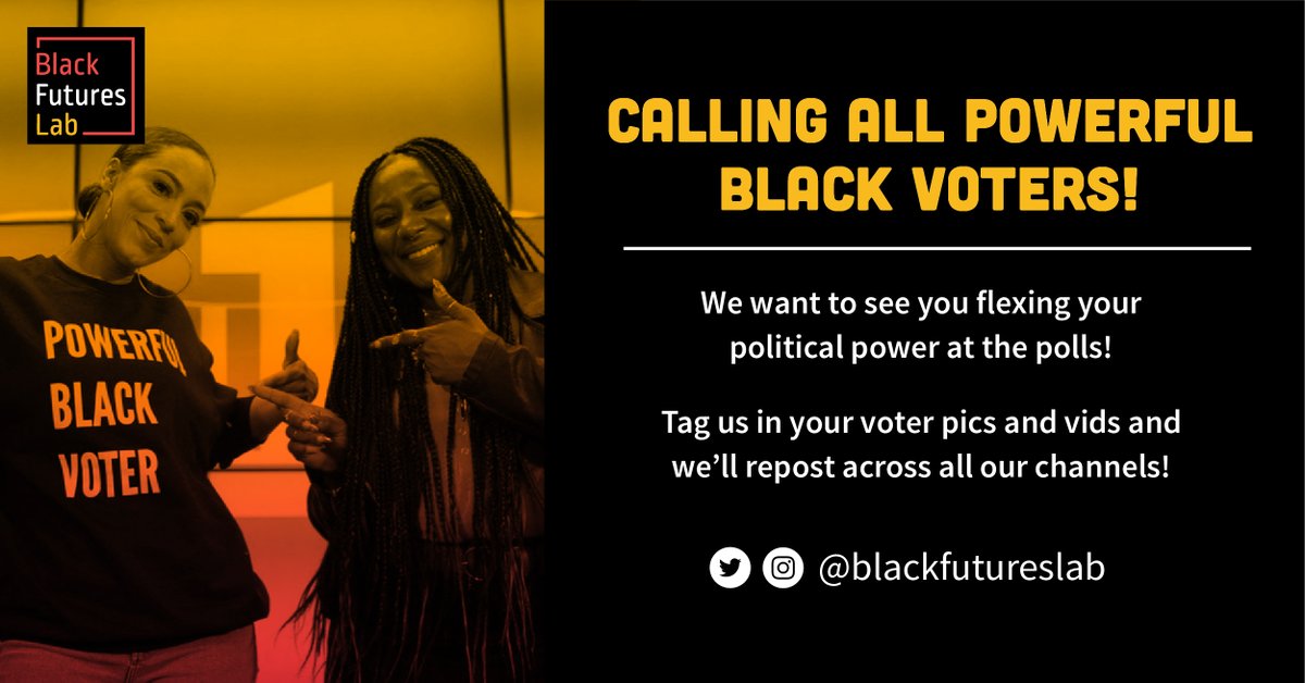 We see y’all out there -- showing up and showing out, flexing your political power at the polls and we just want to say: BLACK POLITICAL POWER LOOKS GOOD ON YOU! 
 
Tag us in your voter pics or use the hashtags #YourVoteIsPower and #BlackToTheBallot and we’ll repost you!