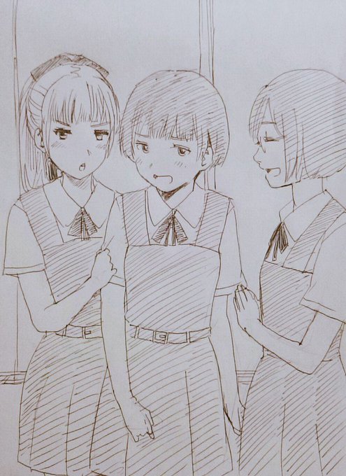 昔の絵だけどこういう構図好きなんですよね。また描きたい 