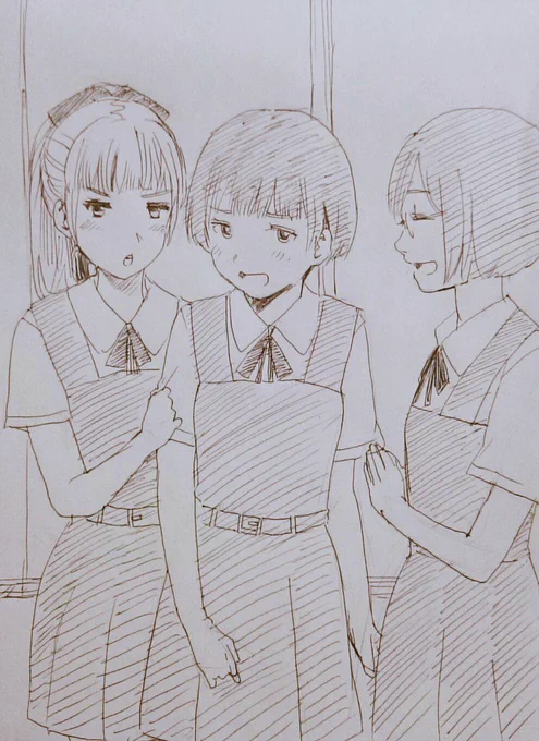 昔の絵だけどこういう構図好きなんですよね。また描きたい 