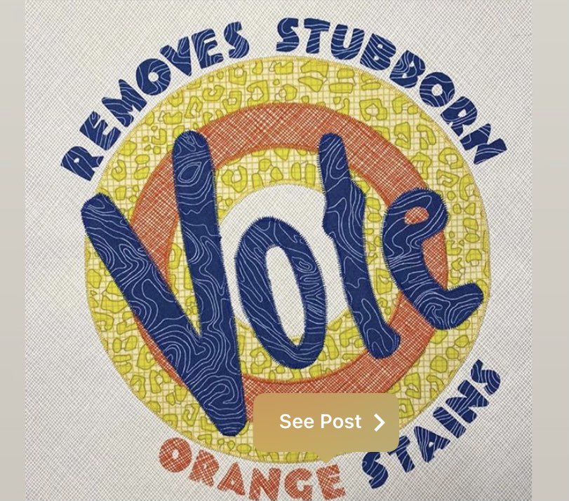 #VOTE #Vote2020 #VoteResponsibly #America #community #socialjustice #art #artivism #textile #youth #BlackLivesMatter #ImmigrationMatters #WomensRights #bordercamps #climatechange