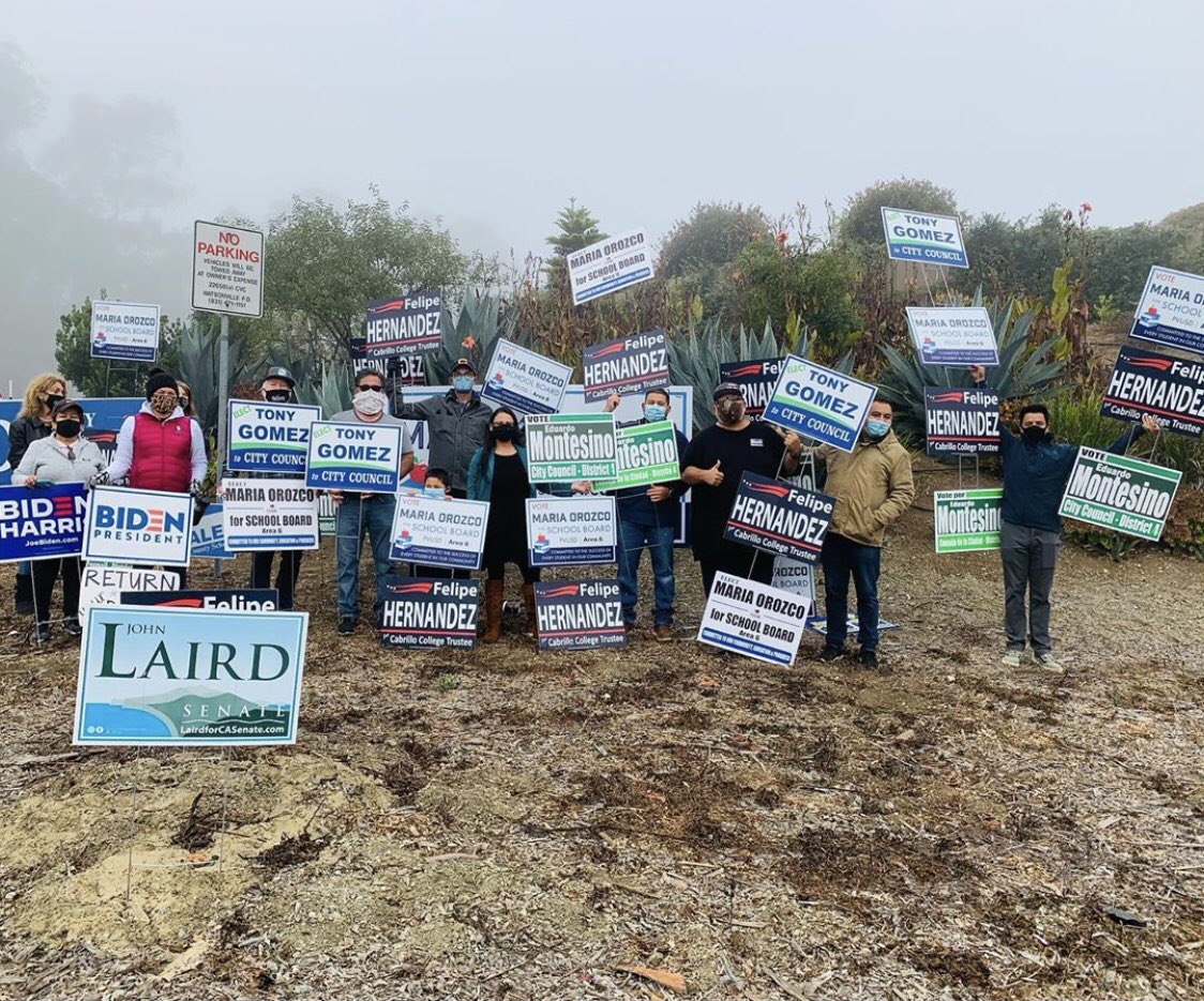 SupervisorAlejo's tweet photo. Please VOTE for #MariaOrozco for PVUSD School Board &amp; #FelipeHernandez for Cabrillo College Trustee in #WATSONVILLE today. 

Plus, #JoeBiden for President, #JimmyPanetta for Congress, #JohnLaird for Senate, #RobertRivas for Assembly &amp; #EduardoMontesino for City Council!! #VOTE https://t.co/ObH5ceFukT