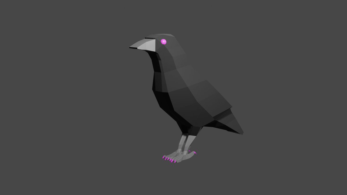 Low poly caw noises. 
#3D  #lowpoly #crow #gamedev