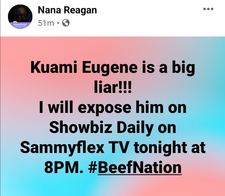 sammyflextv's tweet photo. According to the BeefNation President @nanareagan
Don't miss Showbiz Daily Today at 8pm https://t.co/yT0QWHoYm2