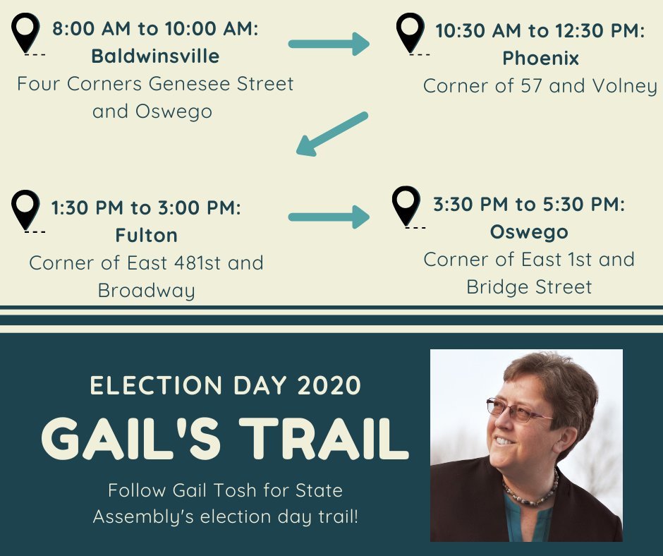 There's still time to catch me on the Election Day trail. Come hold a sign with me and reach voters, or just say hi. See you out there!