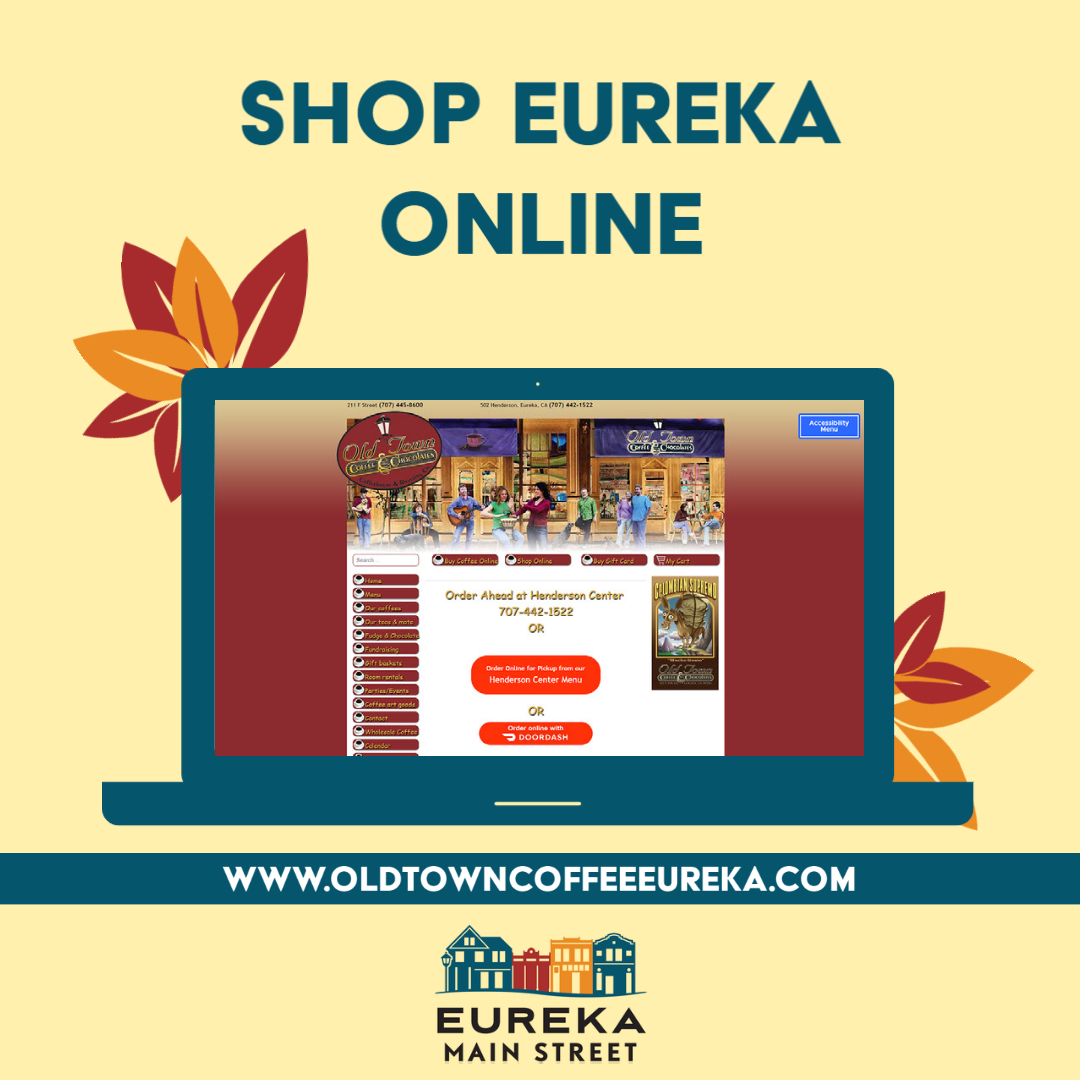 When shopping online, shop local! Order delightfully roasted coffee blends and tasty fudge at oldtowncoffeeeureka.com 
#shopeureka #choosehumboldt #shoplocalonline #supportlocalsafely #showlocallove #eurekamainstreet