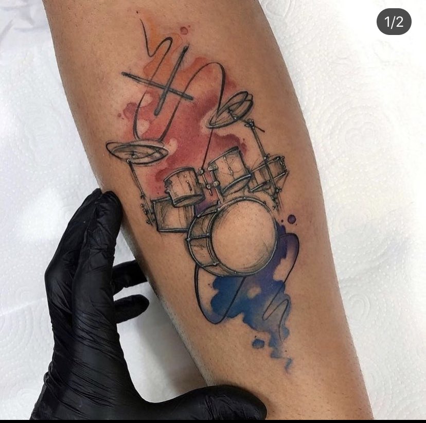 Drum set for Todd the little drummer  Organic Ink Tattoo  Facebook