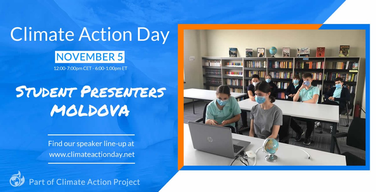 We are very much looking forward to listening to students' solutions and actions for Climate Change during our online event on Nov 5: China > Moldova > Tanzania > Ireland > South Africa > Canada > Argentina 
Join us (free): eventbrite.com/e/climate-acti… #climateactionday