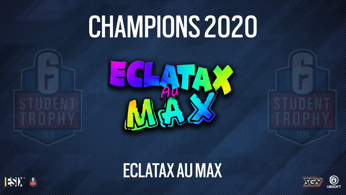 ESIX_FR's tweet photo. 🏆 Les joueurs d'Eclatax au Max sont les champions du Student Trophy 2020 ! Félicitations !🏆 https://t.co/TOfHGSlfC6