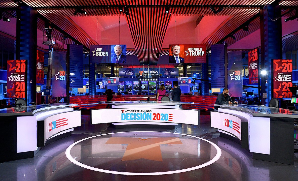 vizrt's tweet photo. Telemundo uses #Vizrt graphics for the first time adding AR storytelling to their election coverage. #VizVirtualStudio, #VizEngine & #VizArc combines to give them dynamic new looks for election analysis.
Follow our Live 2020 Election Blog : https://t.co/JMOgqUbDF8
#VoteViz
#SDVS https://t.co/YGC3l4OAdL