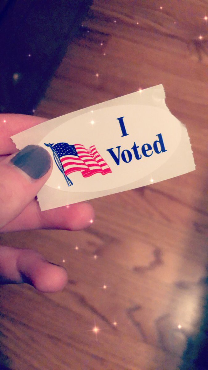 courtshellnu's tweet photo. #IVotedBecause My voice matters. πΊπΈ https://t.co/zbWhEB7efC