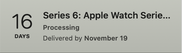 When Apple Watch Series 6 pre-orders began, I heard tons of stories of people getting delivery estimates super far out and then getting surprised with earlier shipments. Here I am 1.5 months later…