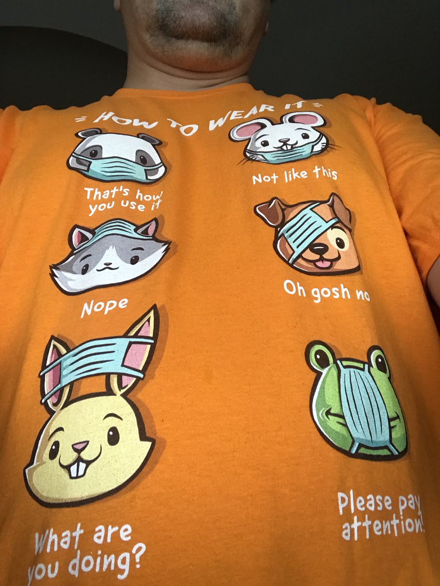 adysuciu's tweet photo. My first @threadless T-shirt arrived today: How *not* to wear a mask! Thanks @jurgenappelo for the tip! https://t.co/ptRoOhD00p