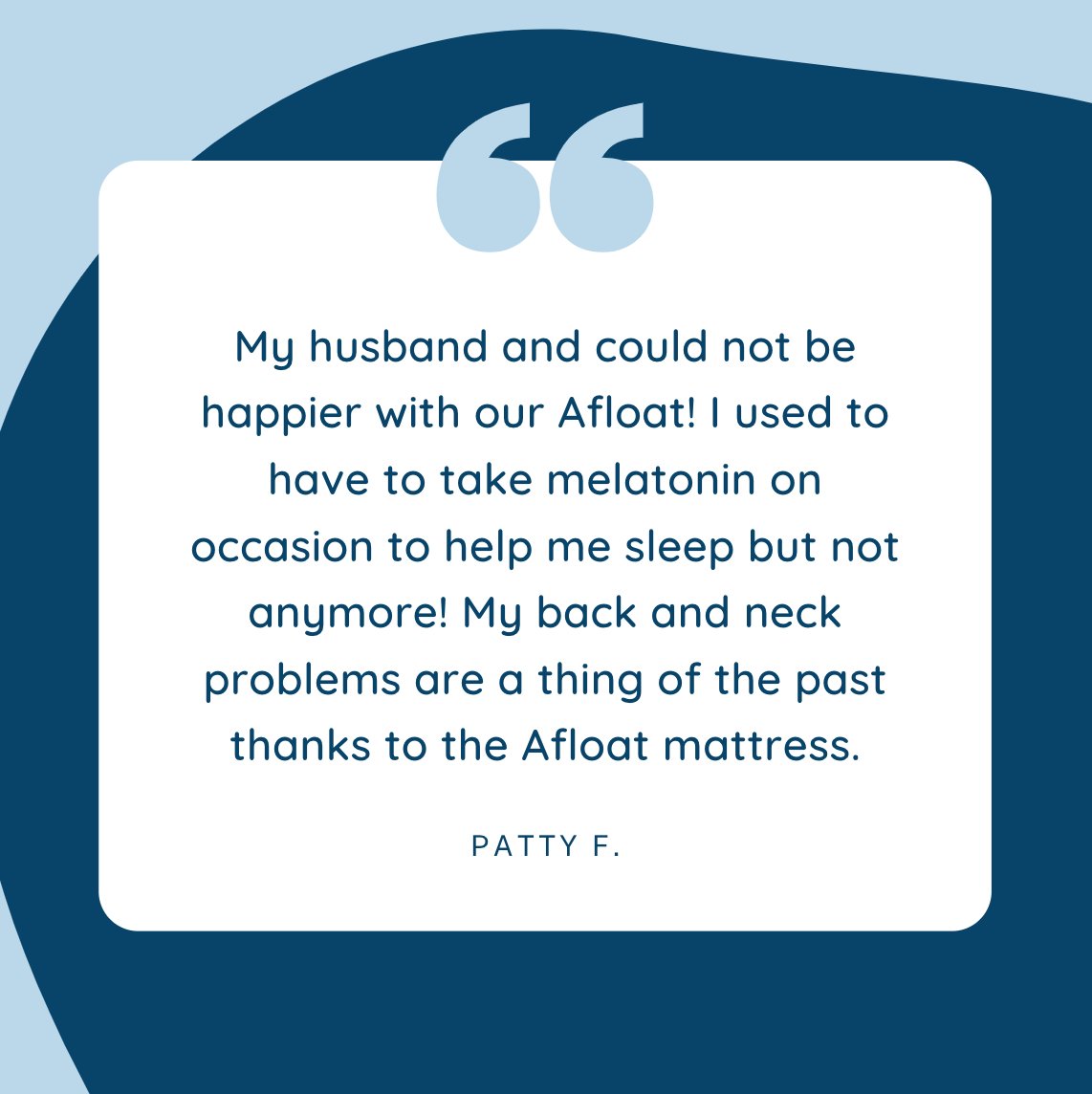 AfloatSleep's tweet image. We know you’ll love your Afloat bed! 😴

#sleep #afloatsleep #mattress
#comfymattress #luxurymattress #healthymattress #bodyrecharge
#matressshopping #luxsleep #mattressgoals #mattressinabox
#bedinabox #waterbed

afloatsleep.com