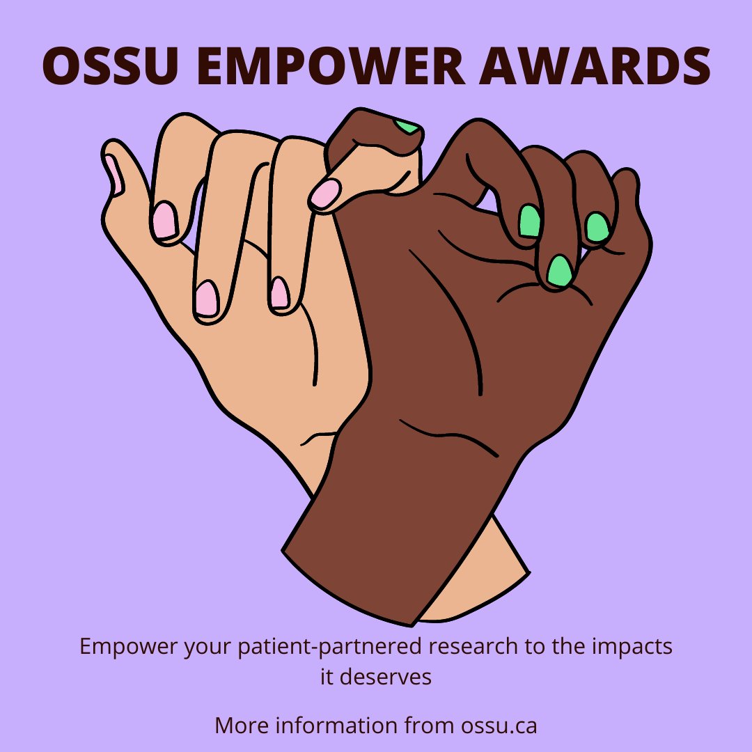 OSSUtweets's tweet image. Out today! #EMPOWERAwards #PhaseIV. Take your patient-partnered research to the next level. Details at ossu.ca/2020/11/empowe…