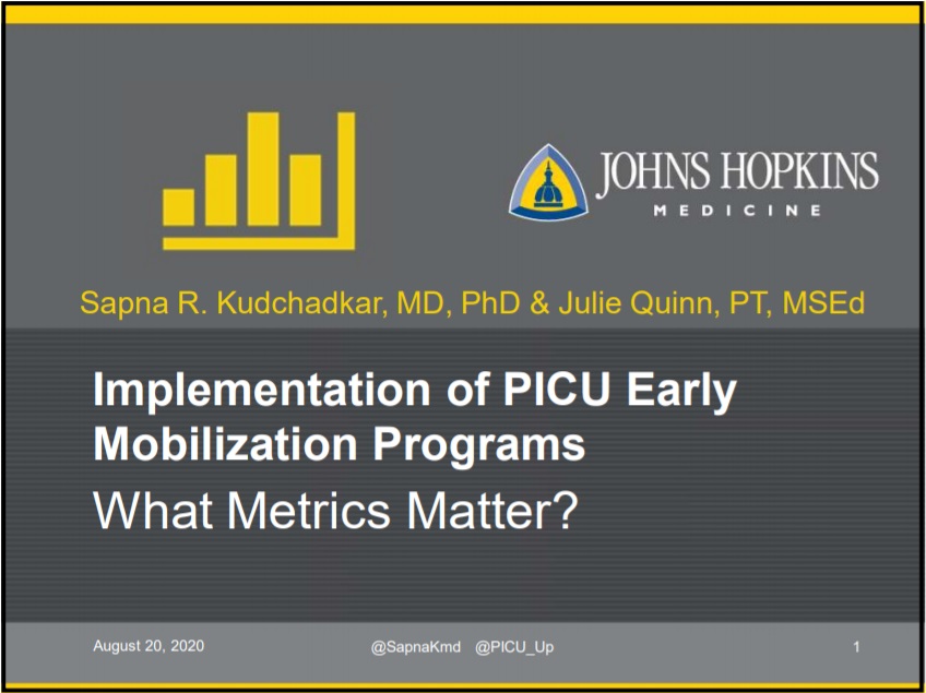 PICU_Up's tweet photo. Implementation of PICU Early Mobilization Programs: What Metrics Matter? @SapnaKmd @JHCCPedsRehab 

#icurehab #pedsicu #acutePT #illnessdoesntmeanstillness https://t.co/352Ix9M4B8